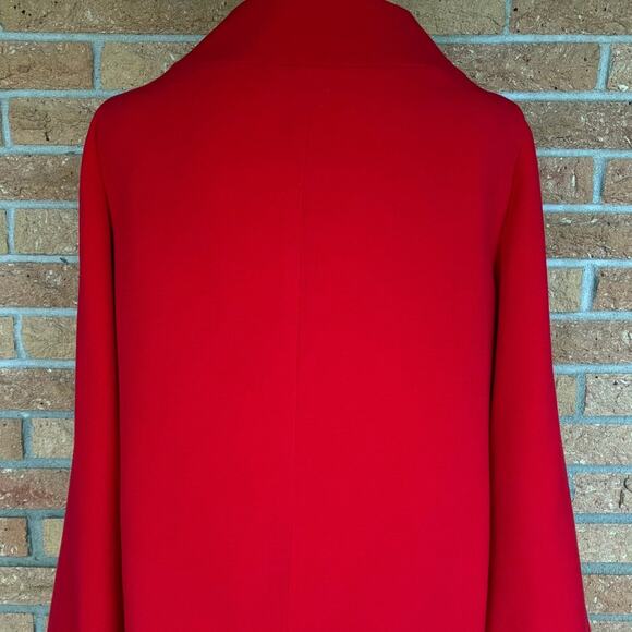 SANDRO Petite Red Cape Jacket - size Medium Christmas Holiday Party - Picture 3 of 10